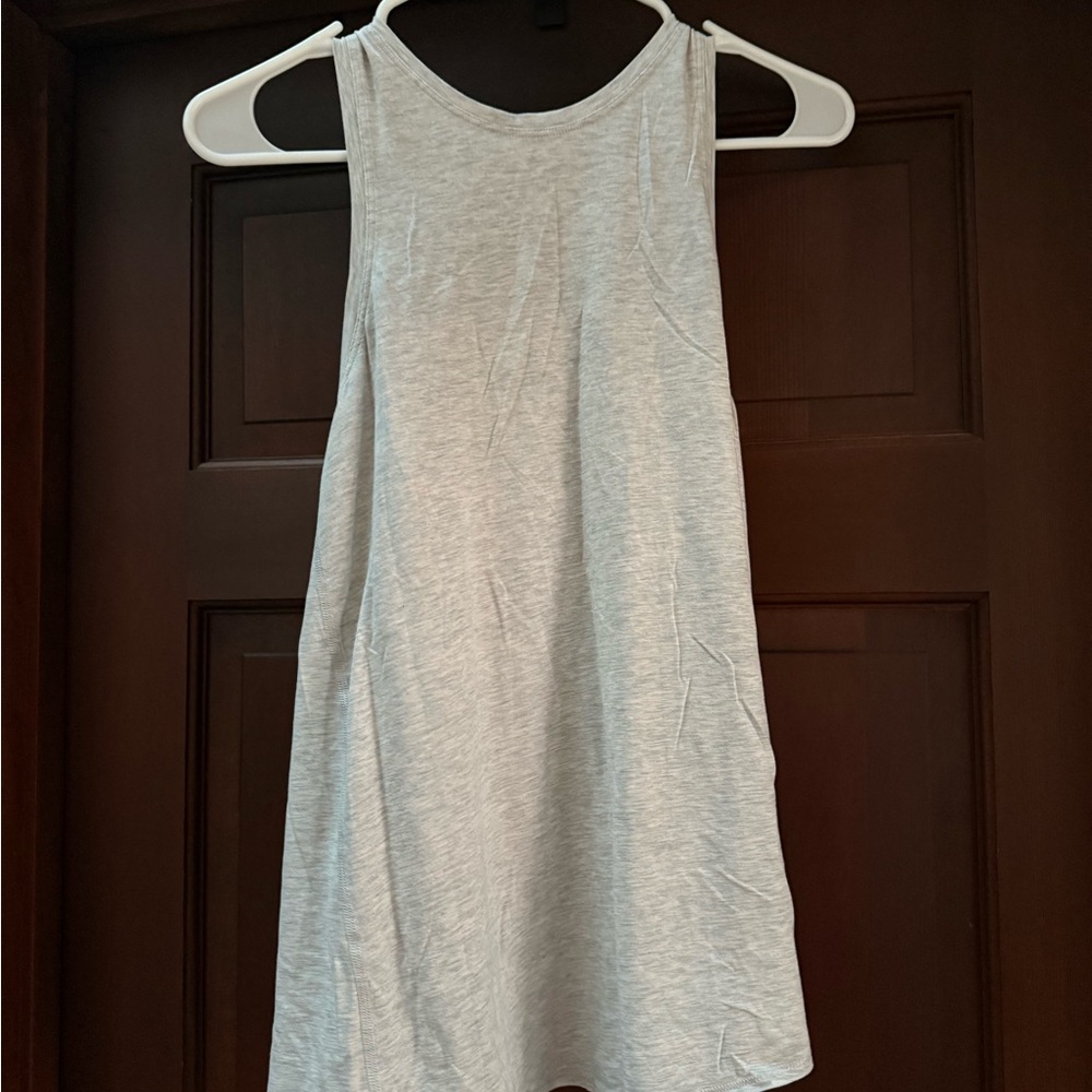Lululemon Gray Sleeveless Open Back Tank